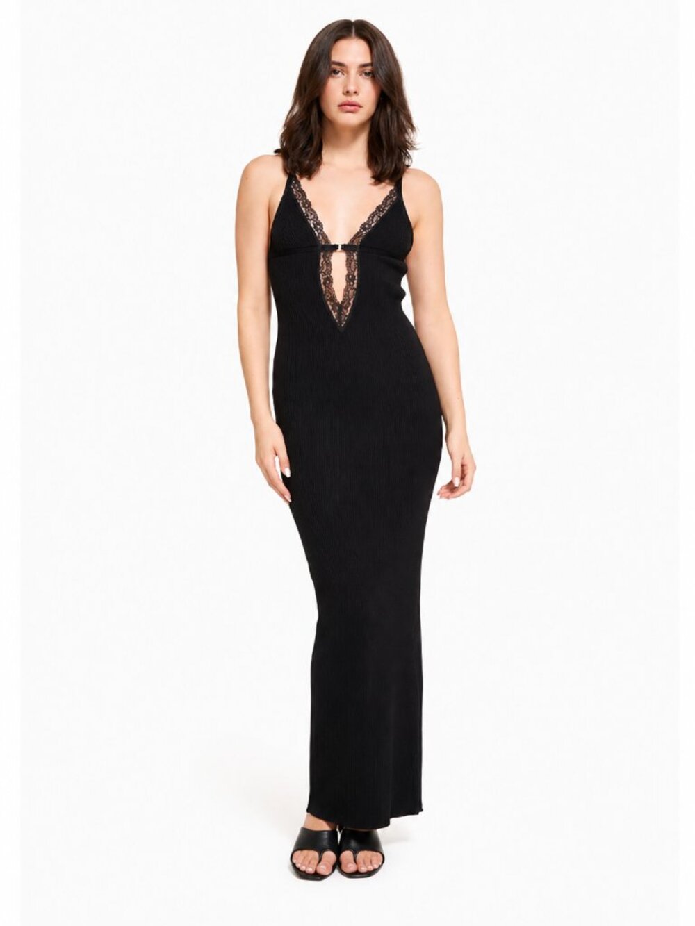 GINIA Fern Knit Maxi Dress – Black – Size Small - NWOT